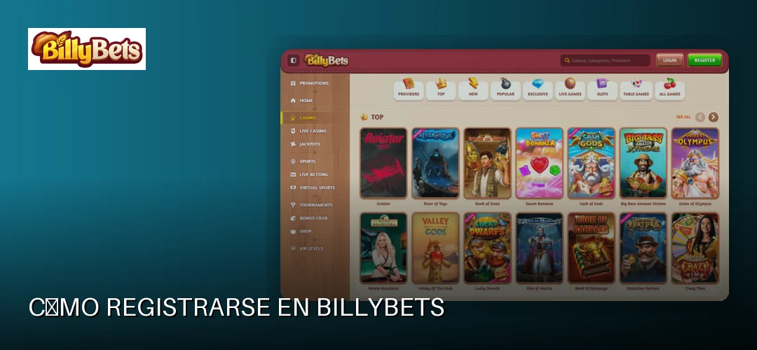 Cómo registrarse en BillyBets